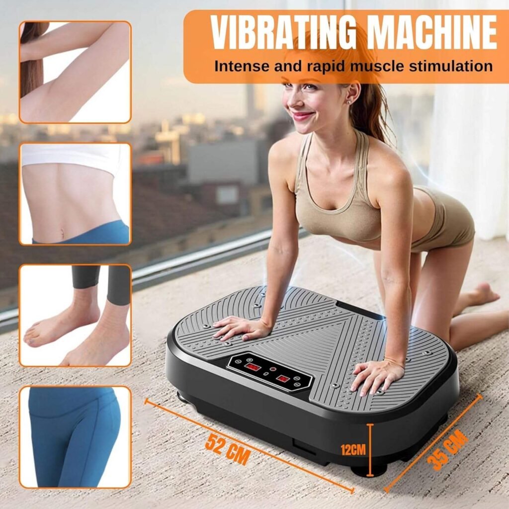 vibration plate exercise machine | 120/200 speed levels, high frequency vibration, portable lazy fitness platform for home weight loss